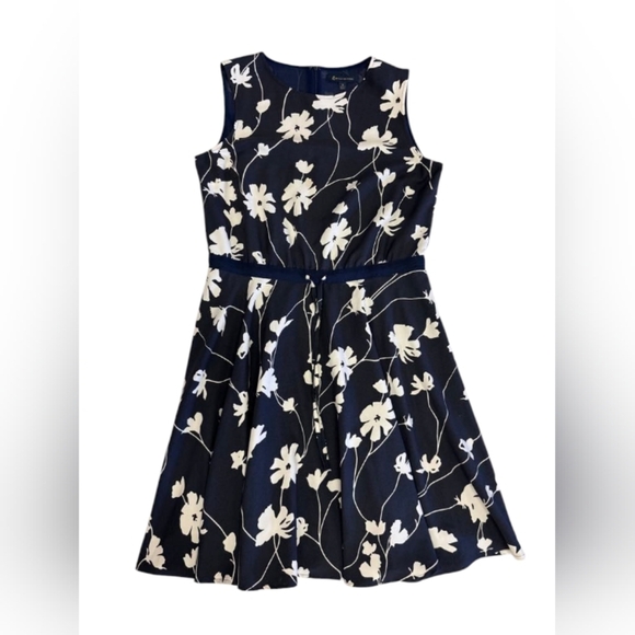 Brooks Brothers EUC Floral Dress Blue/White Size 10 - Picture 5 of 9